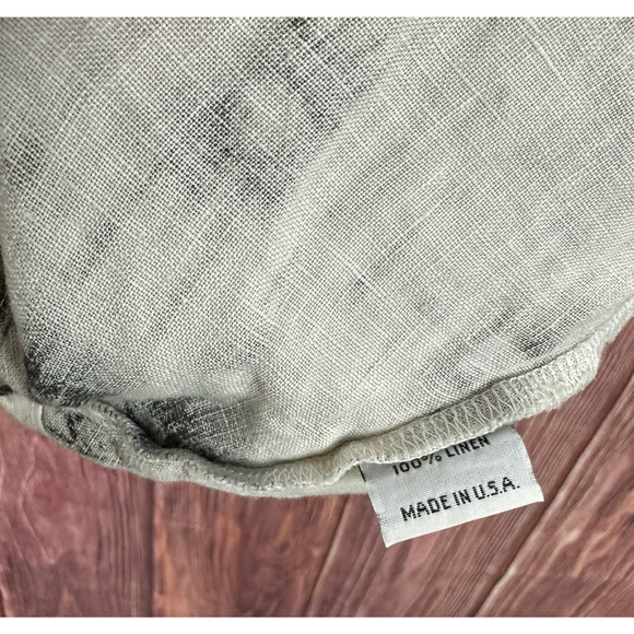 BRYN WALKER NOA Tunic Top Medium Cream Black Linen Cowl Neck Angle Hem - Picture 8 of 8